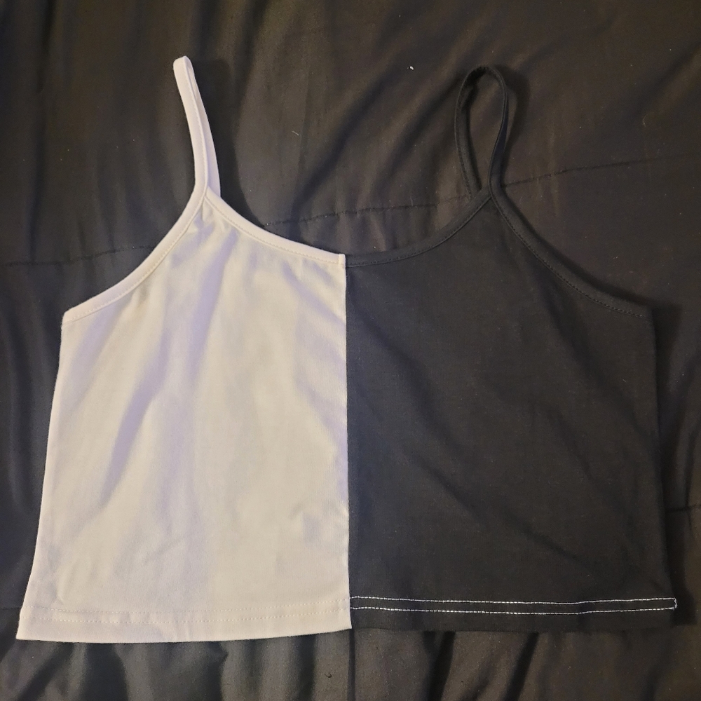 Color Block Crop Top - Picture 2 of 3